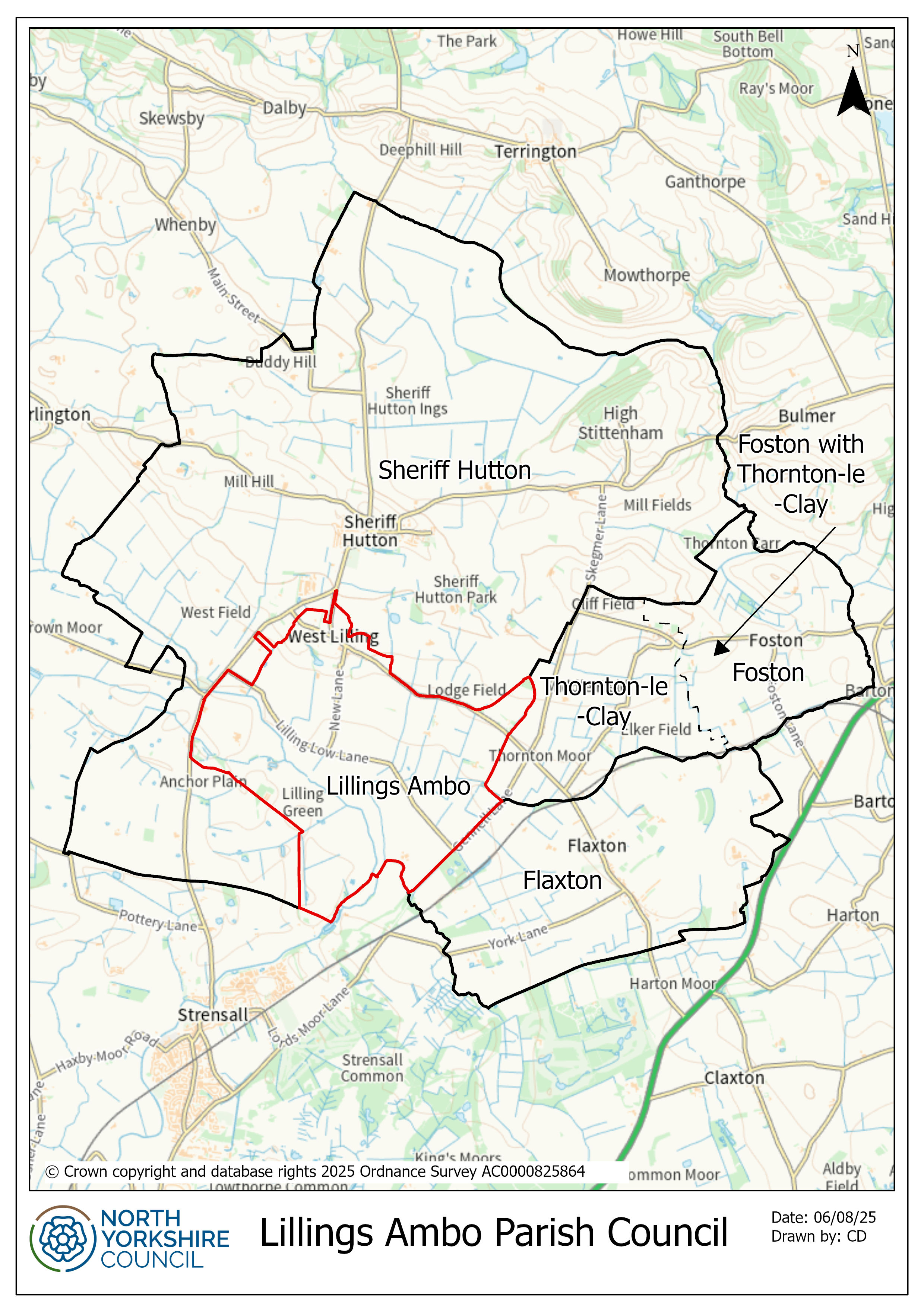 Map of Lillings Ambo layout