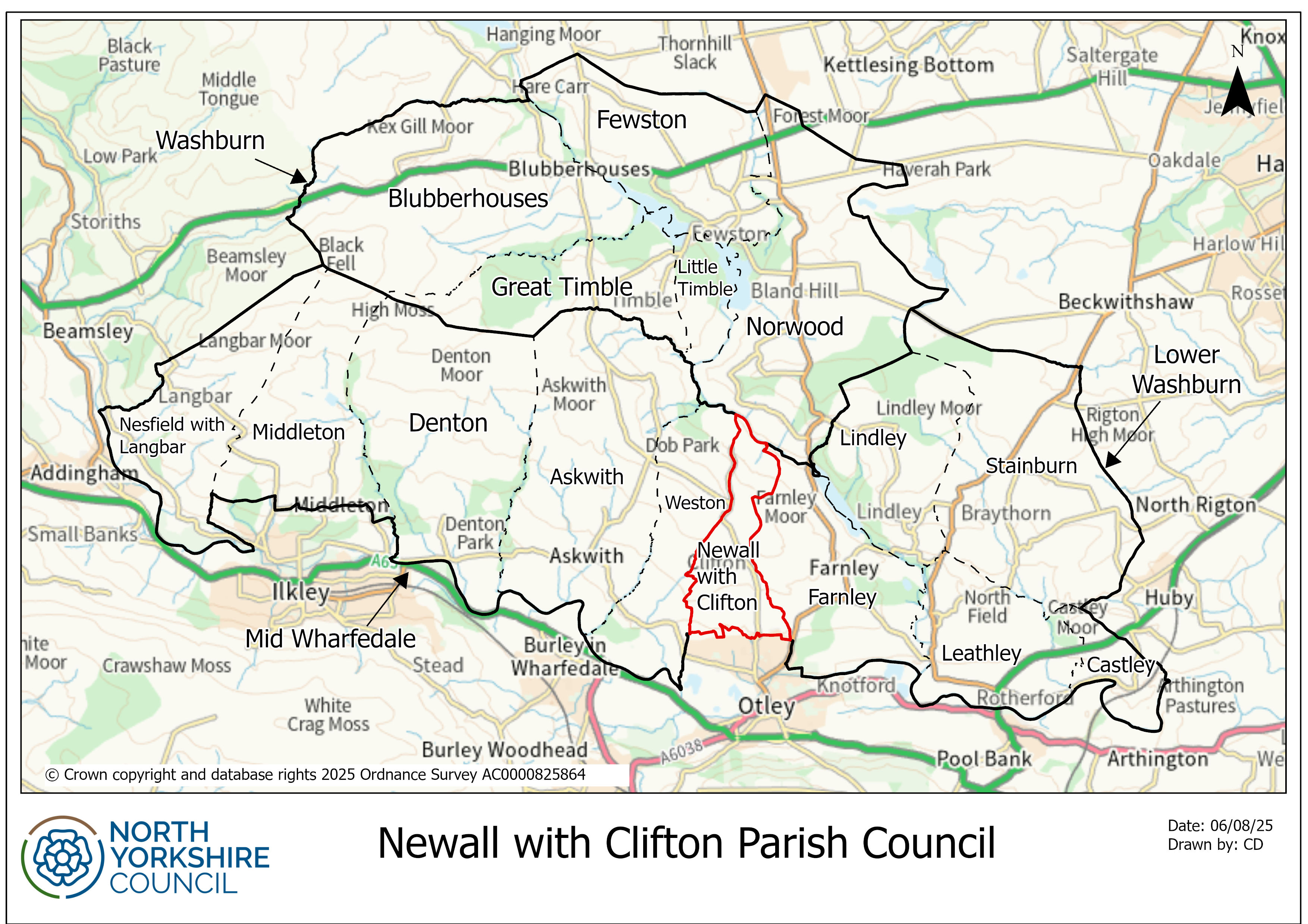Map of Newall with Clifton layout