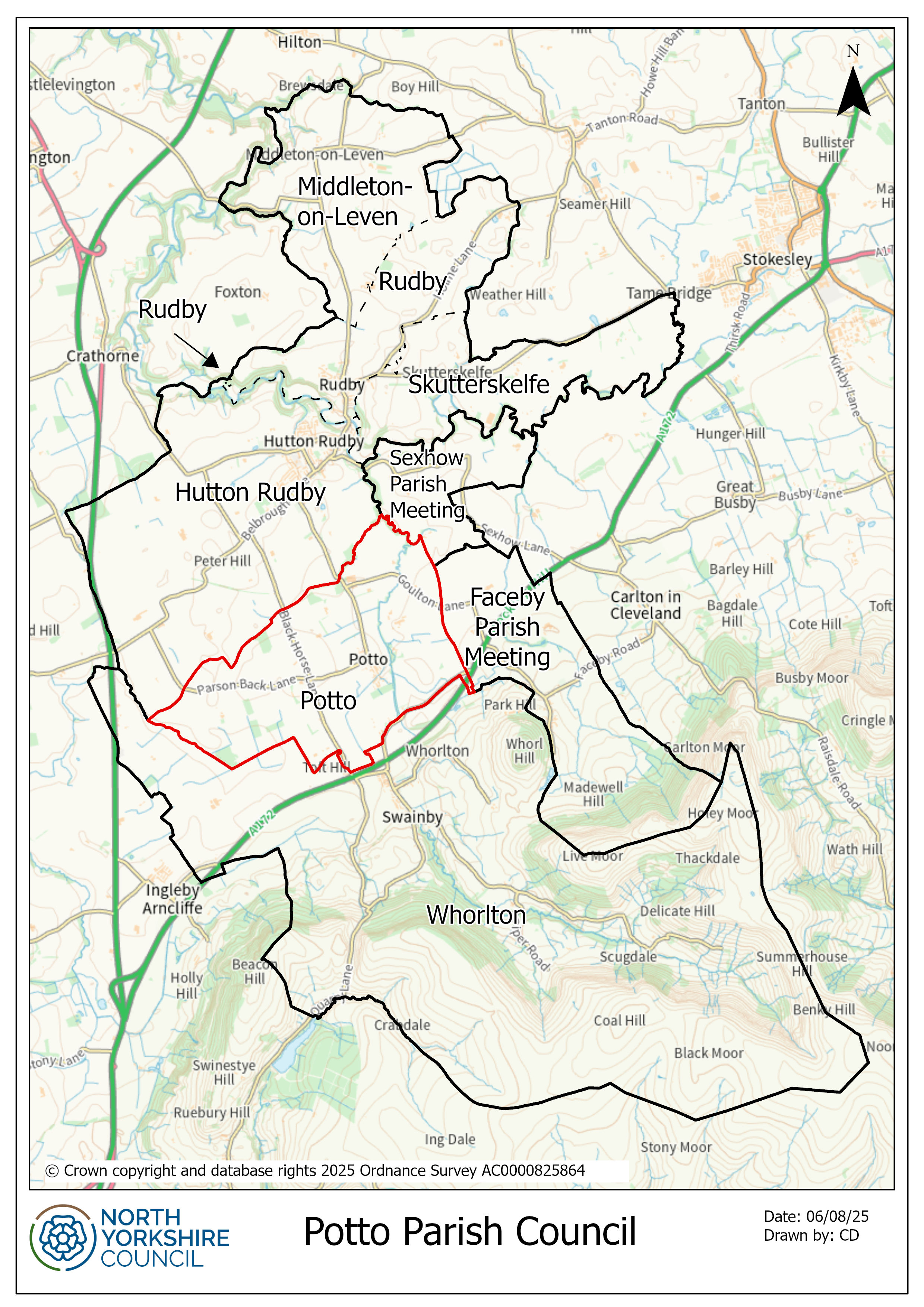 Map of Potto layout