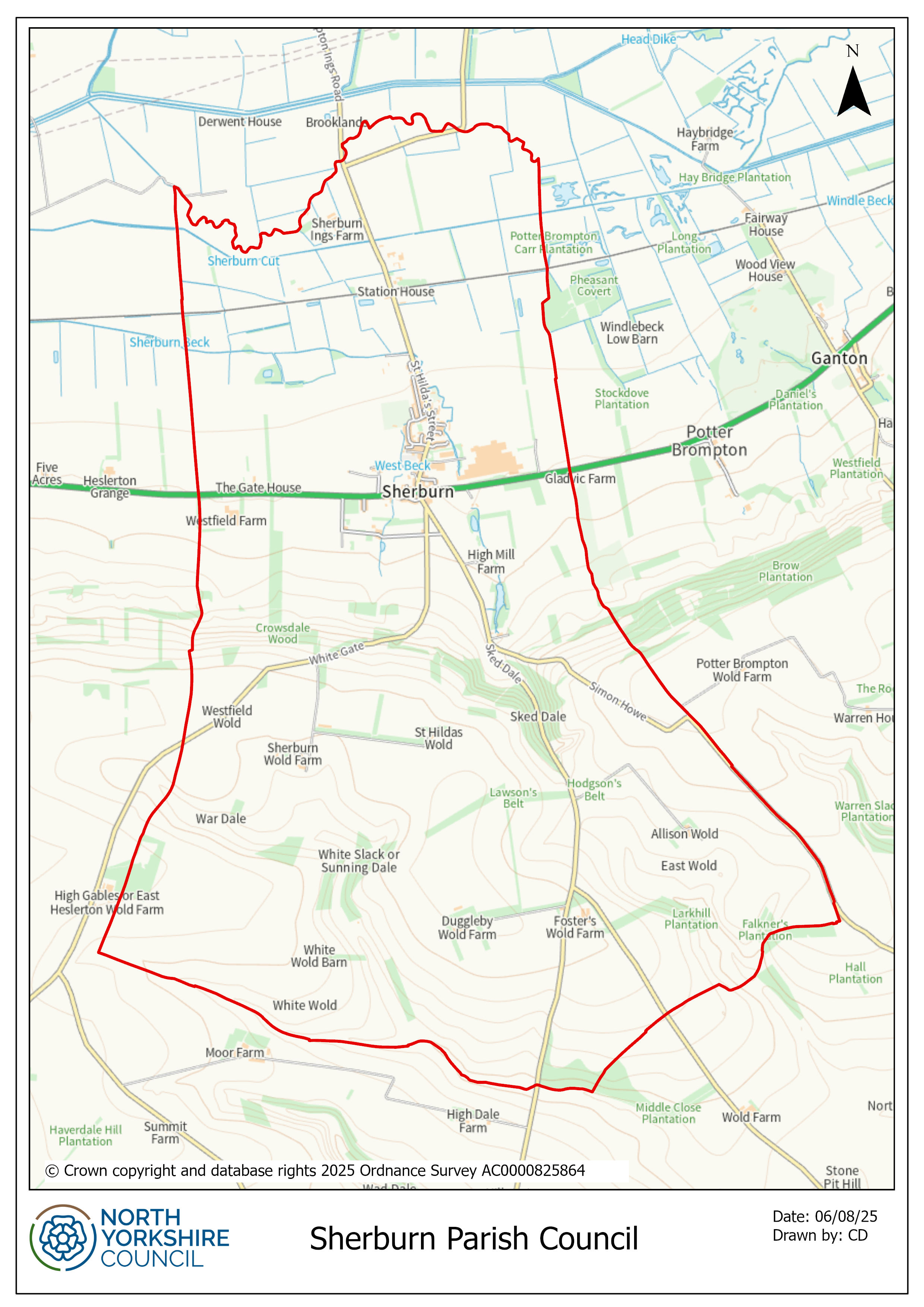 Map of Sherburn layout