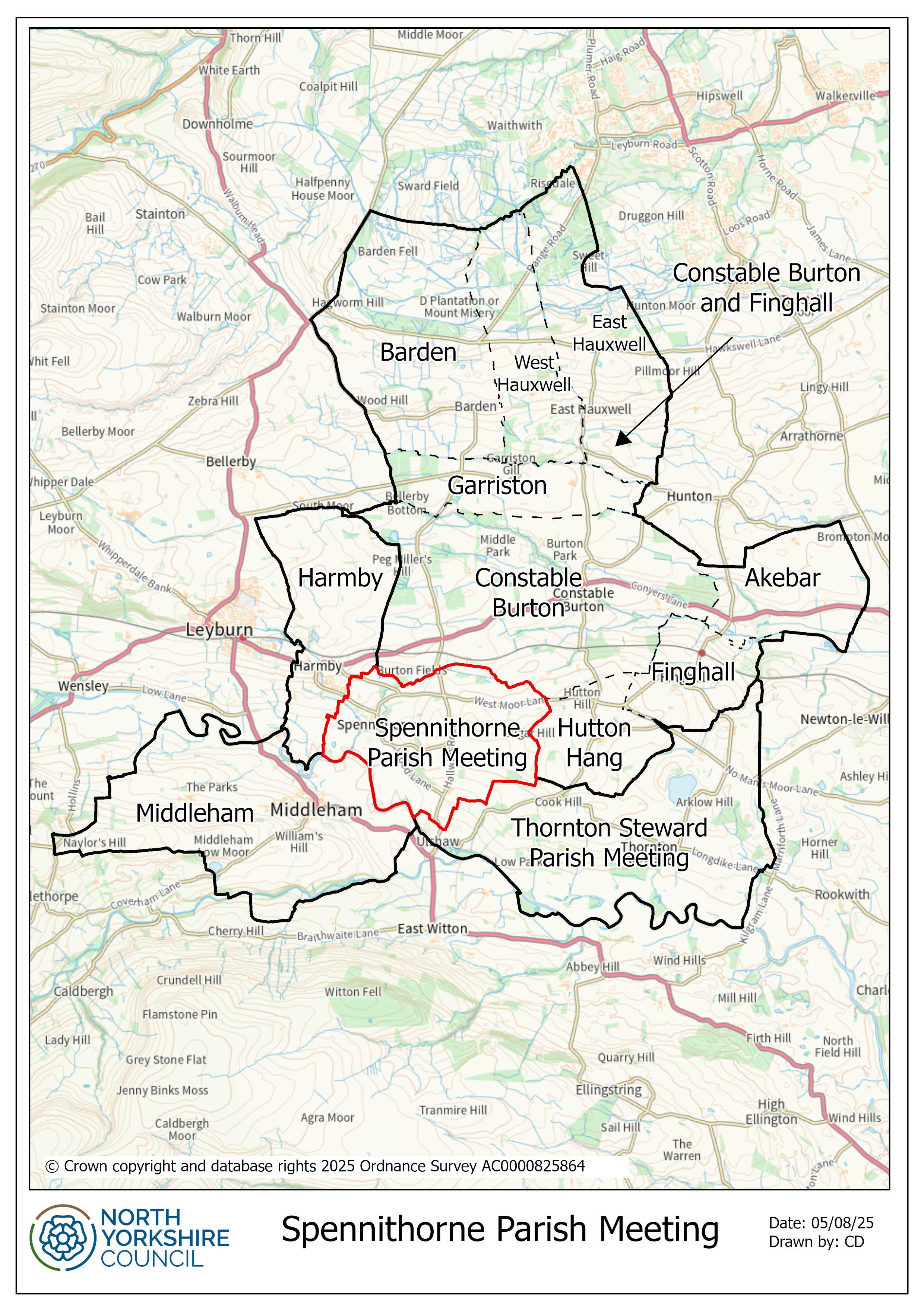 Map of Spennithorne layout