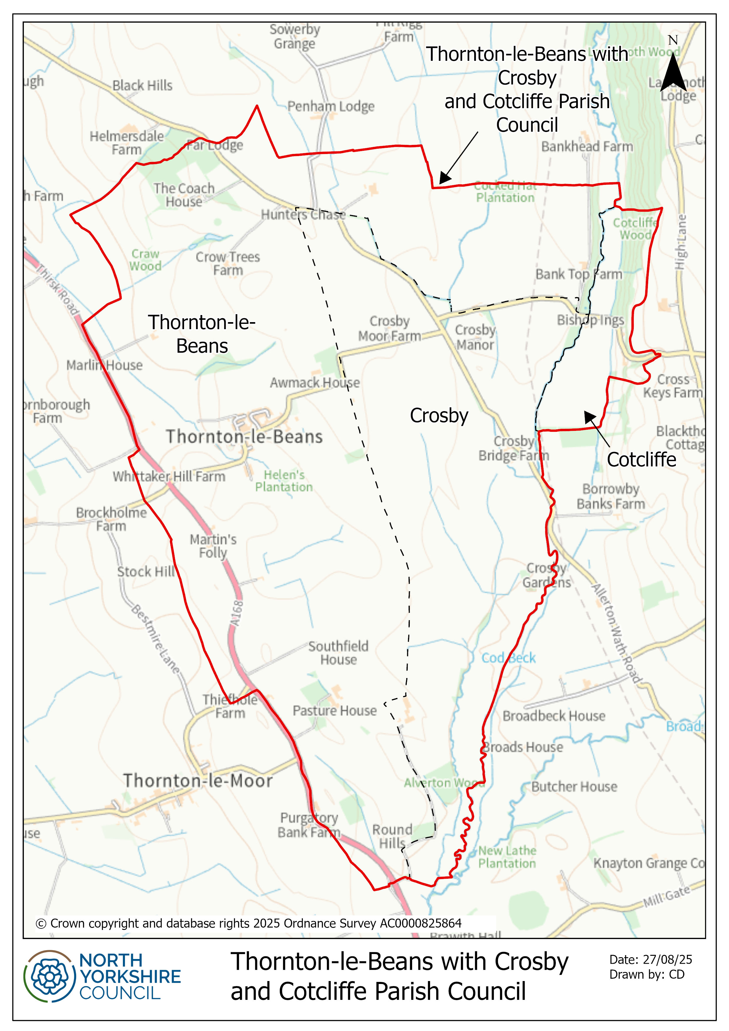 Map of Thornton-le-Beans layout