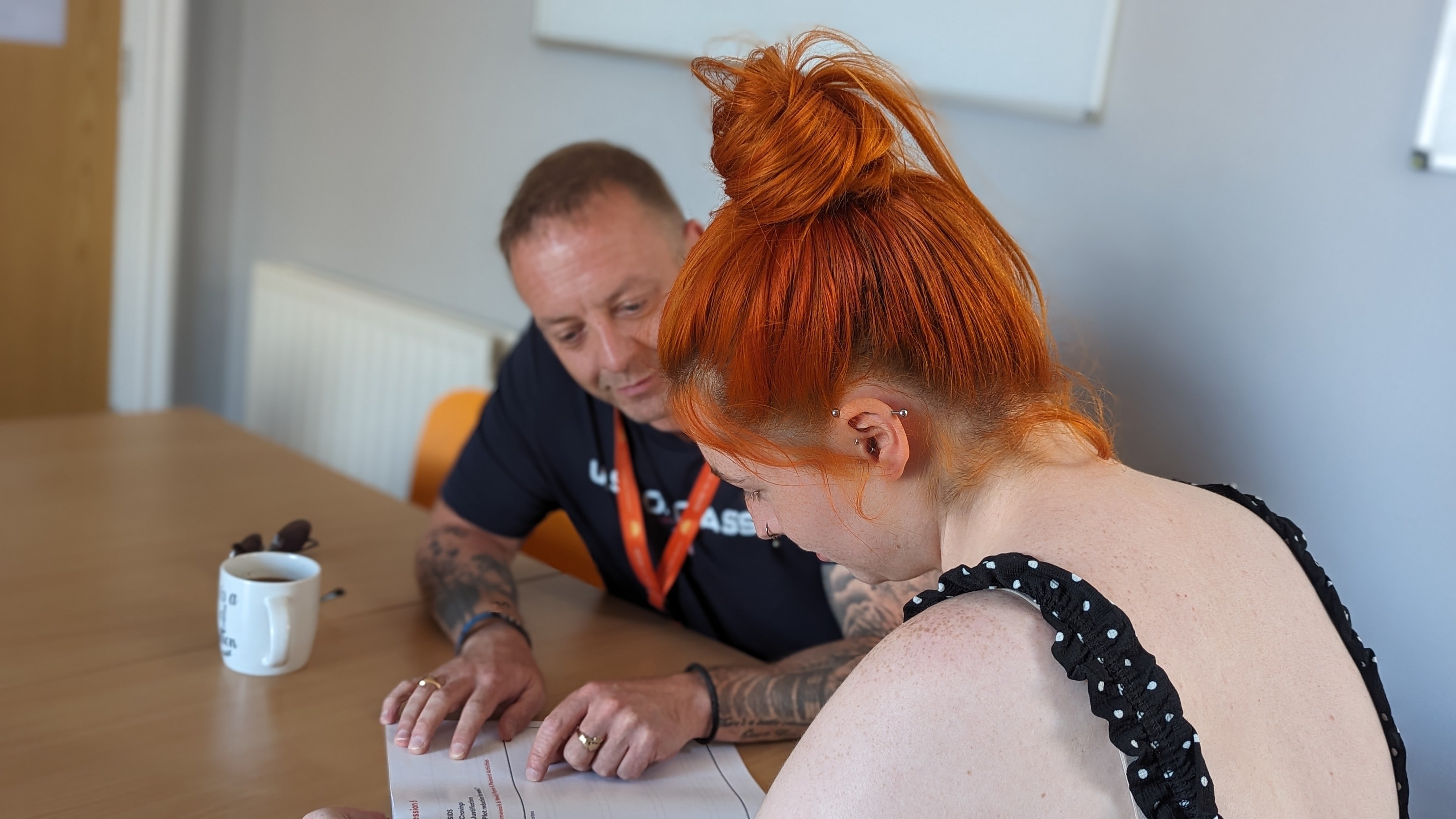 North Yorkshire Horizons staff are pictured planning a support session