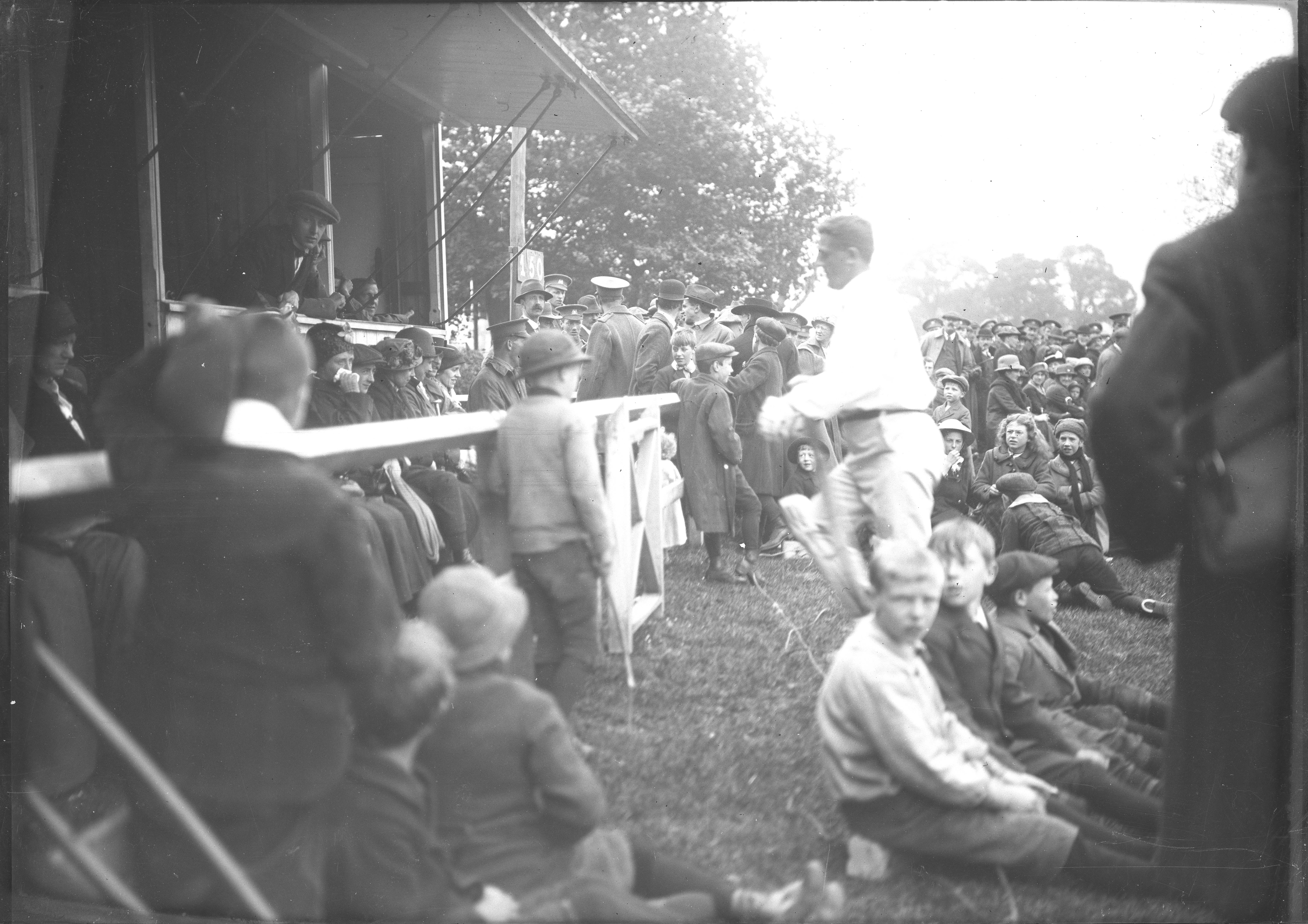 Black and white photo of Masham Cricket Pavillion