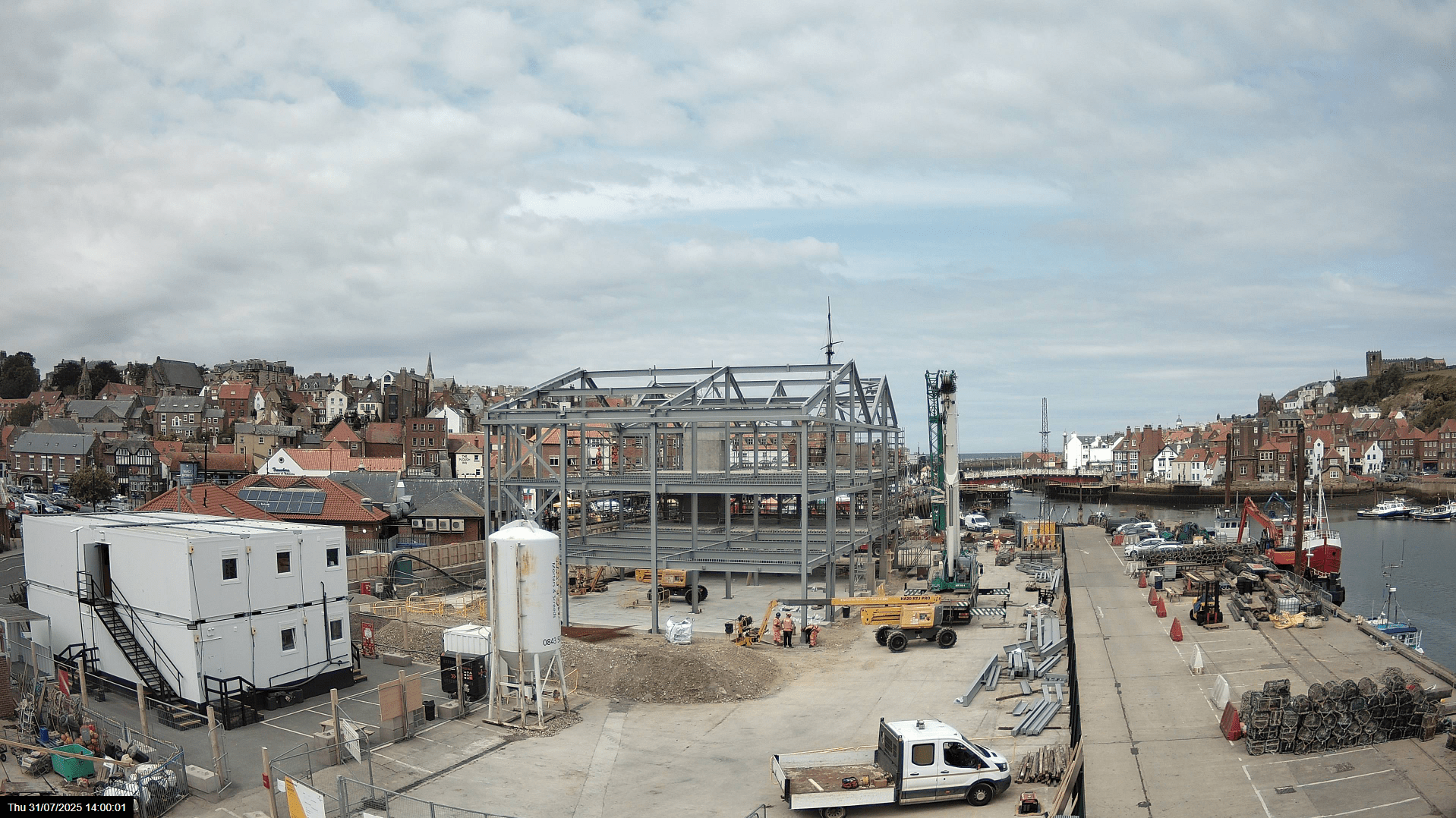 Construction of the Whitby Maritime Hub.