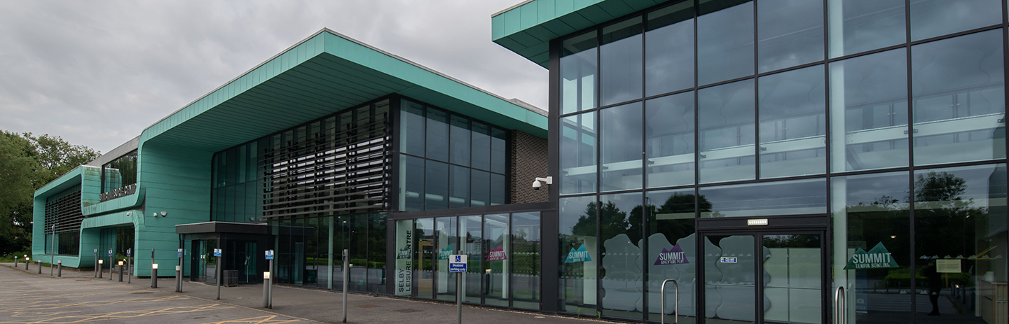 The front of Selby leisure centre