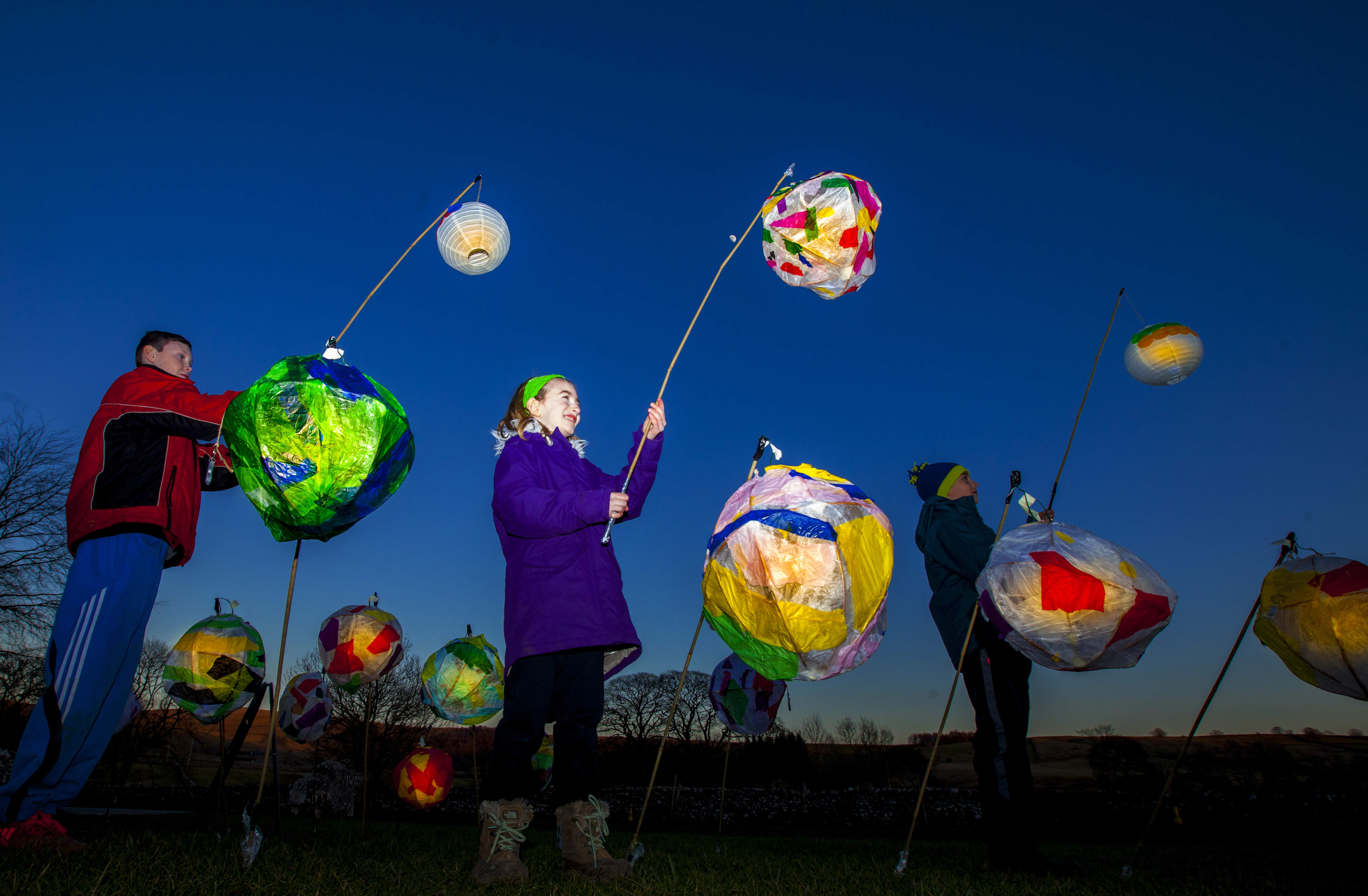 Dark Skies Festival Lantern Parade at Malham Cove by Stephen Garnett