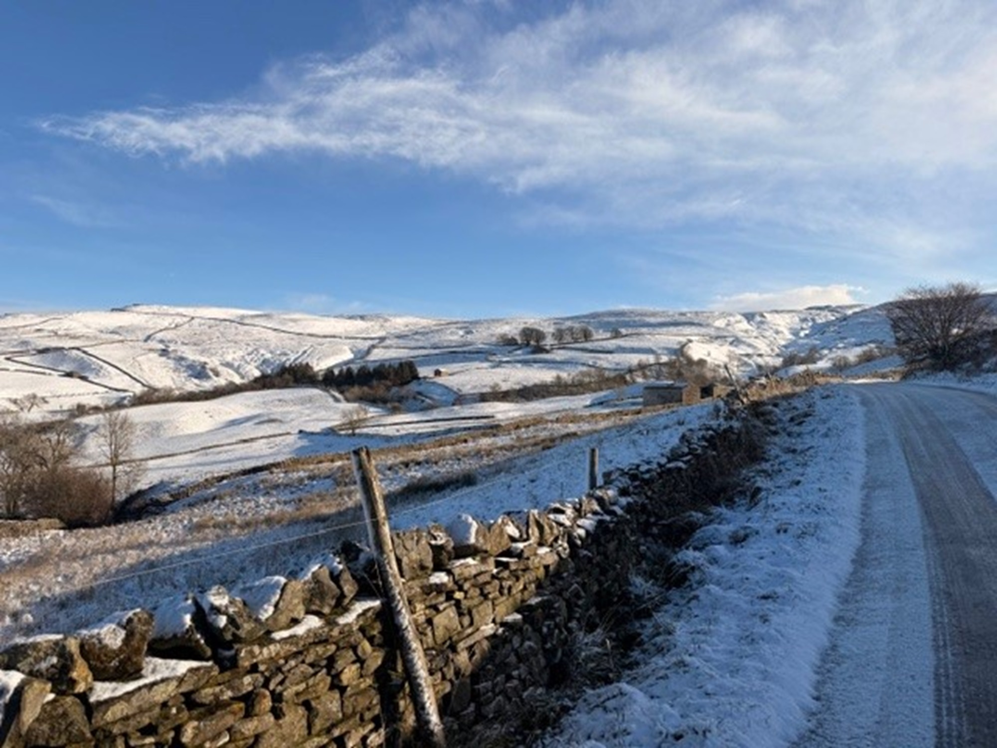 A view of North Yorkshire in the snow