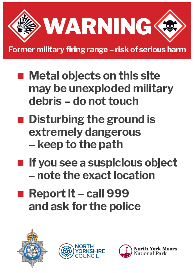 An example of a poster on the wildfire in the Langdale area near Scarborough and Whitby.