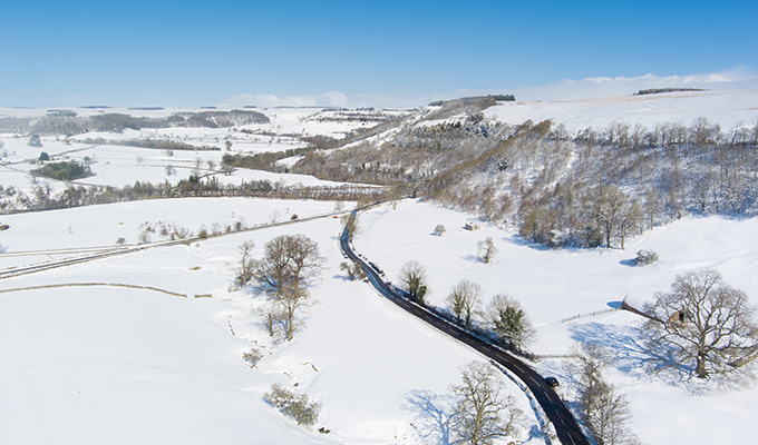 Snow covered fields