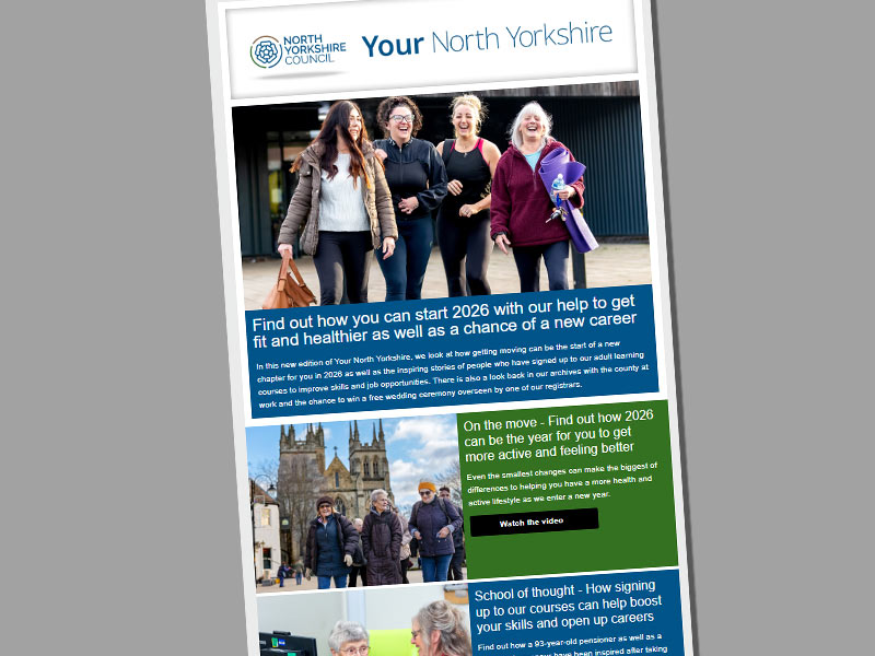 Front cover of the Your North Yorkshire January 2026 edition