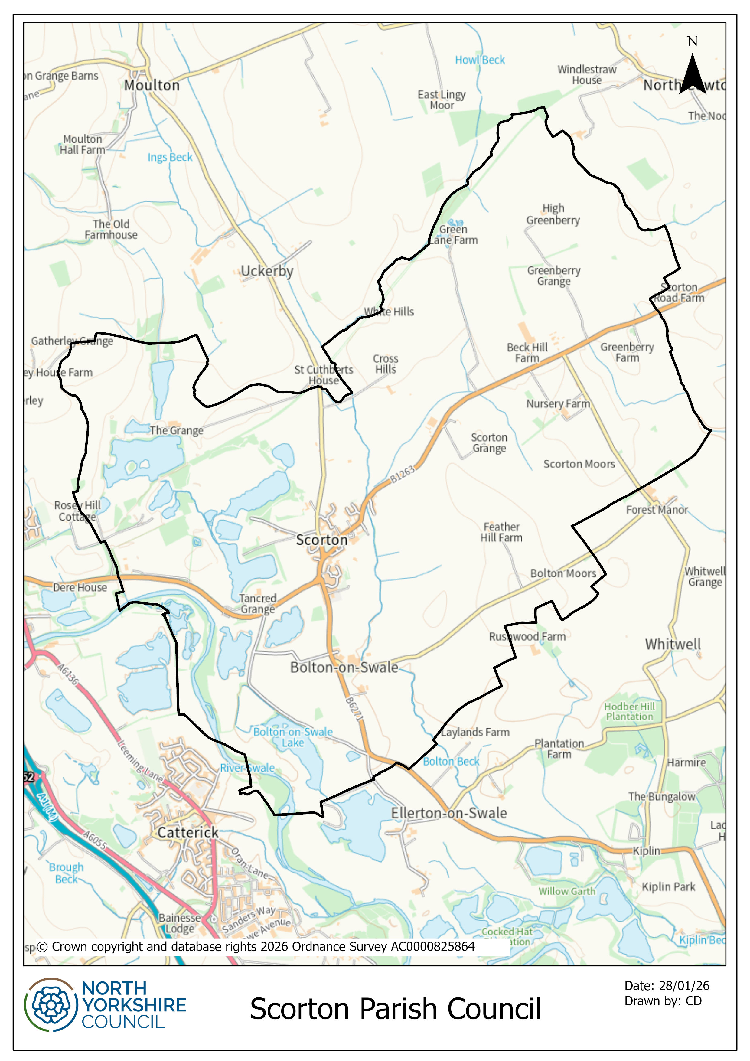 Map of Bolton on Swale