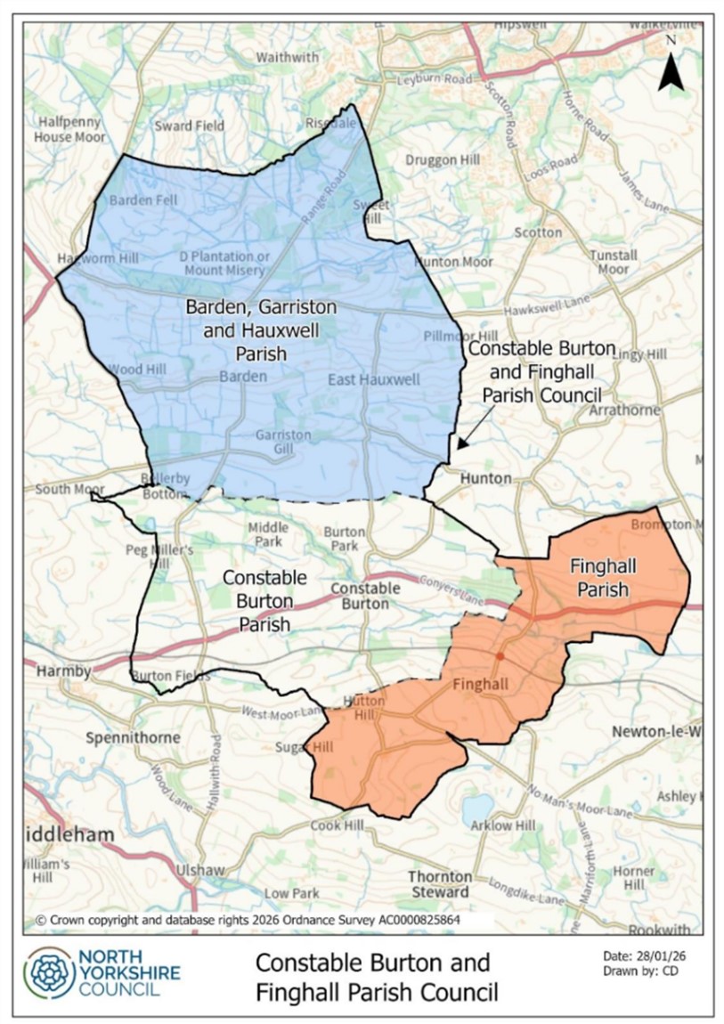 Proposed map of Constable Burton and Fingall - stage 2.