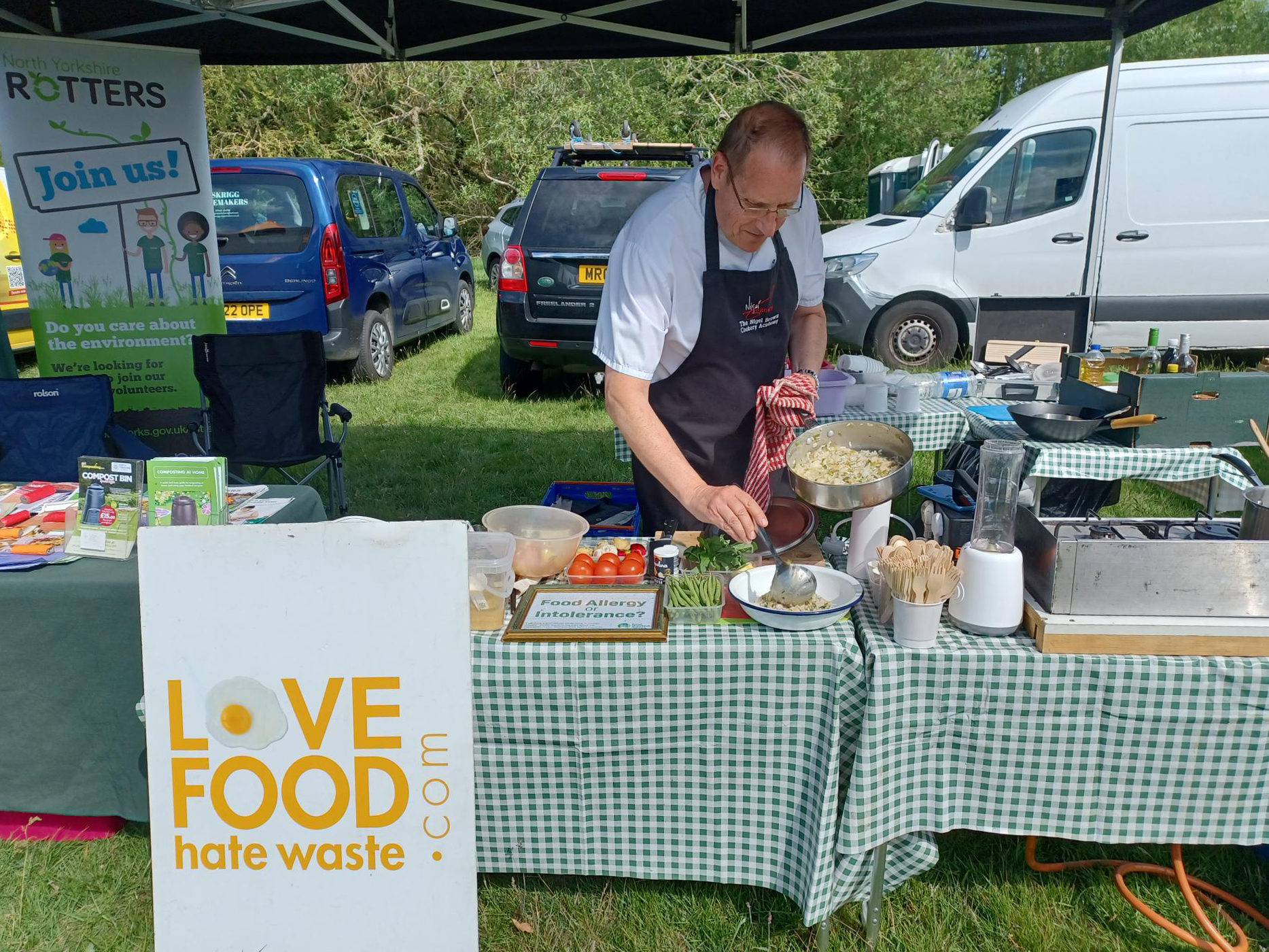 Nigel Brown cookery demo stall