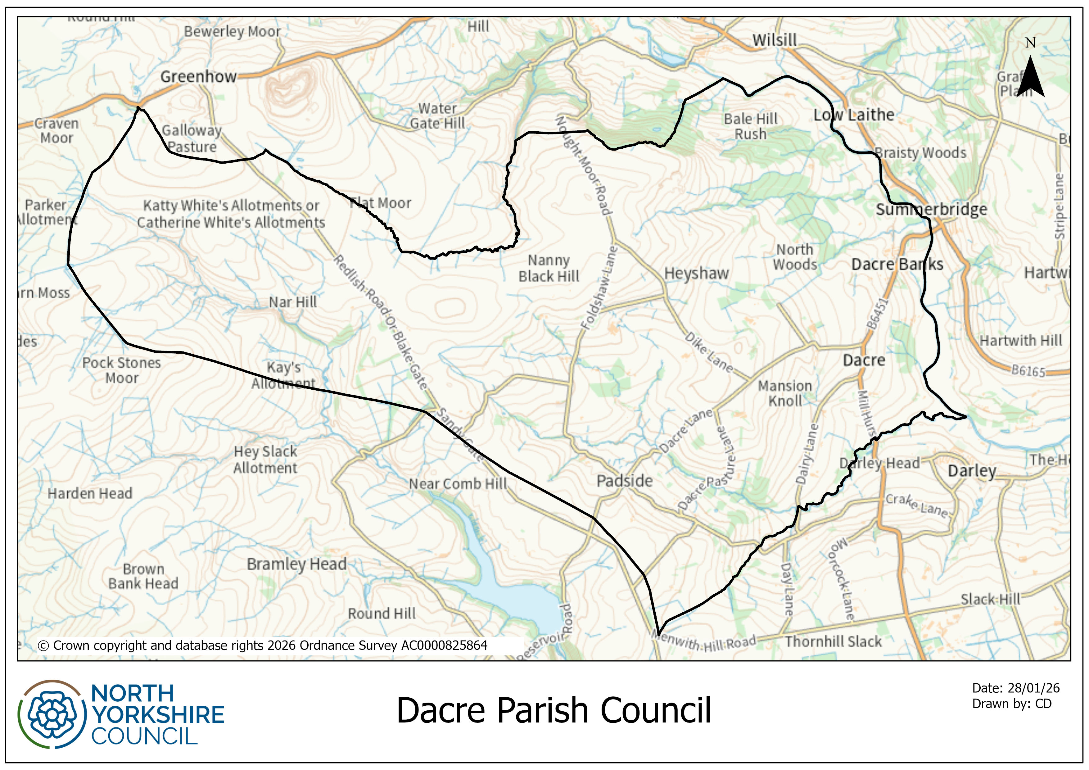 Thornthwaite with Padside map
