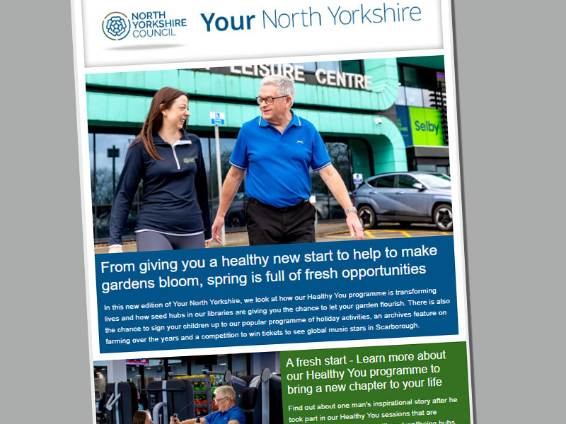 The front cover of the Your North Yorkshire March 2026 email