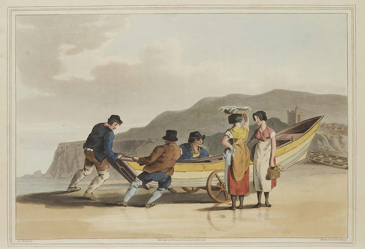 Fisherfolk of Filey, Plate 5, from “Costumes of Yorkshire in 1814. Photograph by George Walker.