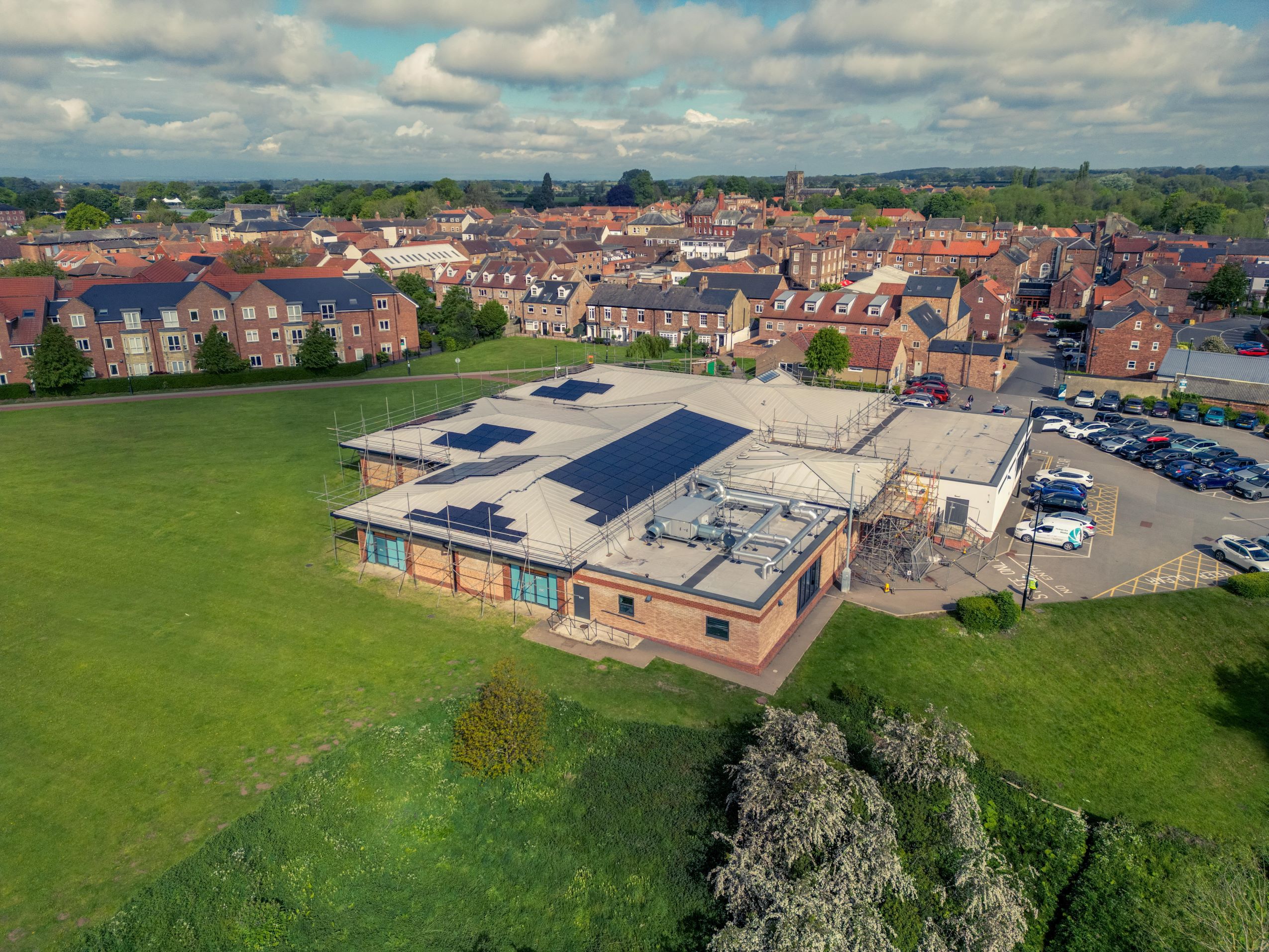 Thirsk and Sowerby Leisure and Wellbeing Hub, which has had 149 solar panels added to its roof.