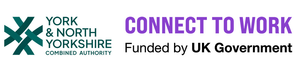 Connect to Work and York and North Yorkshire Combined Authority logo