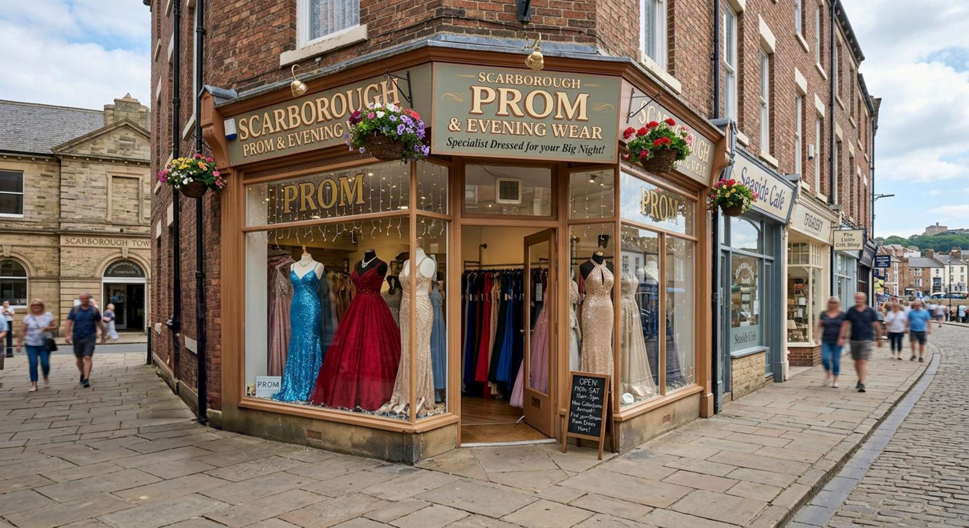 An example image of shops in Scarborough generated by trading standards officers using artificial intelligence to show how easy they are to create. Such images are being used to convince online shoppers that retailers are genuine when in fact they are often fake.