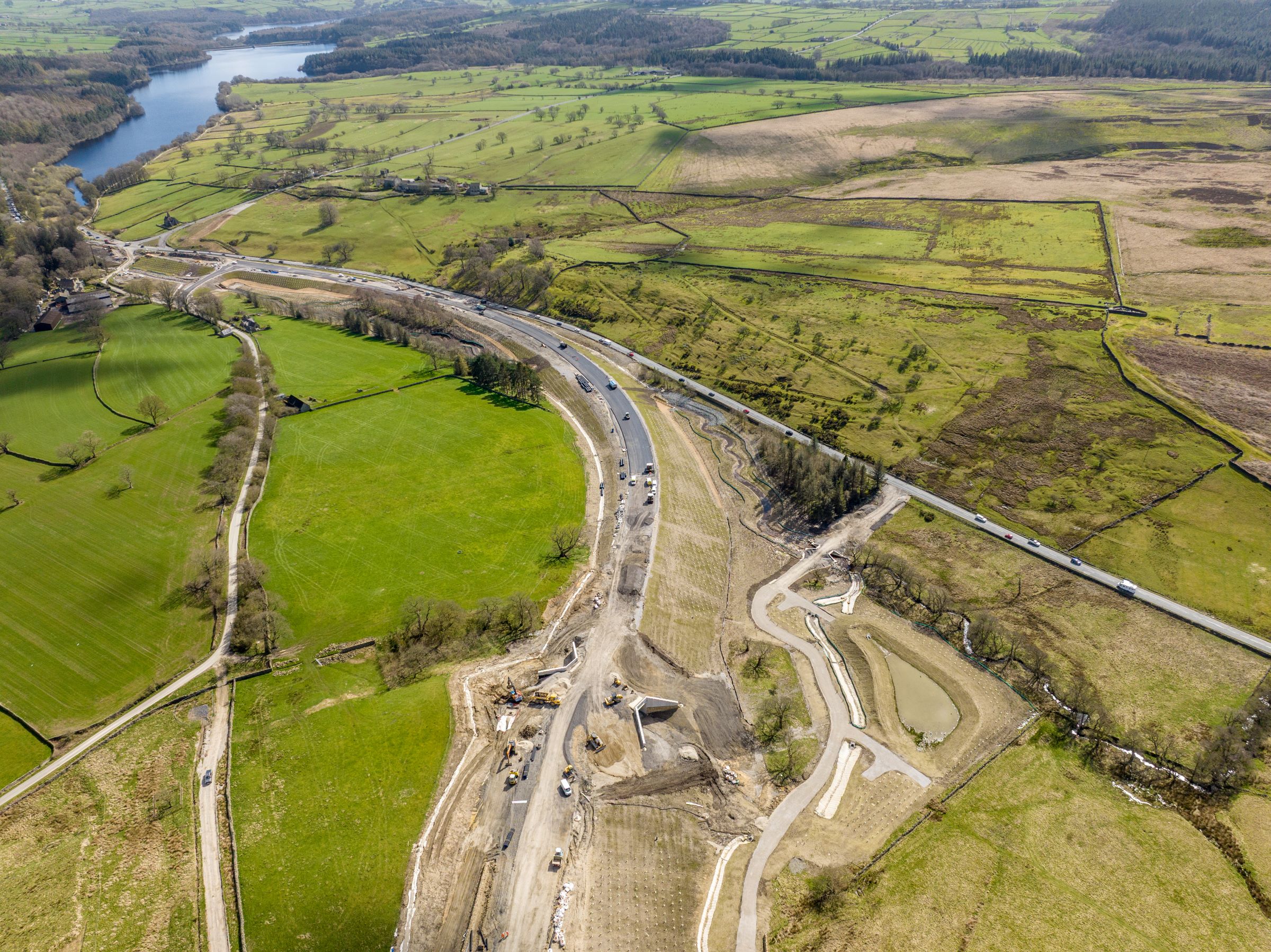 An aerial view of Kex Gill