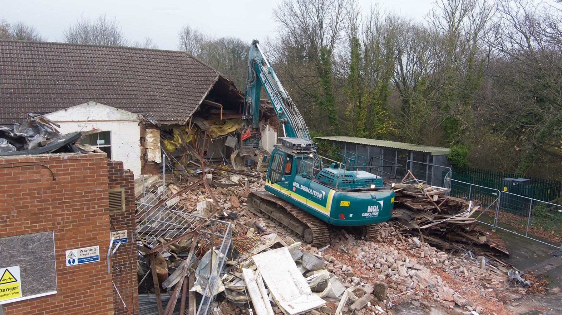 Demolition is underway for the new £21 million town centre development at Catterick Garrison. 