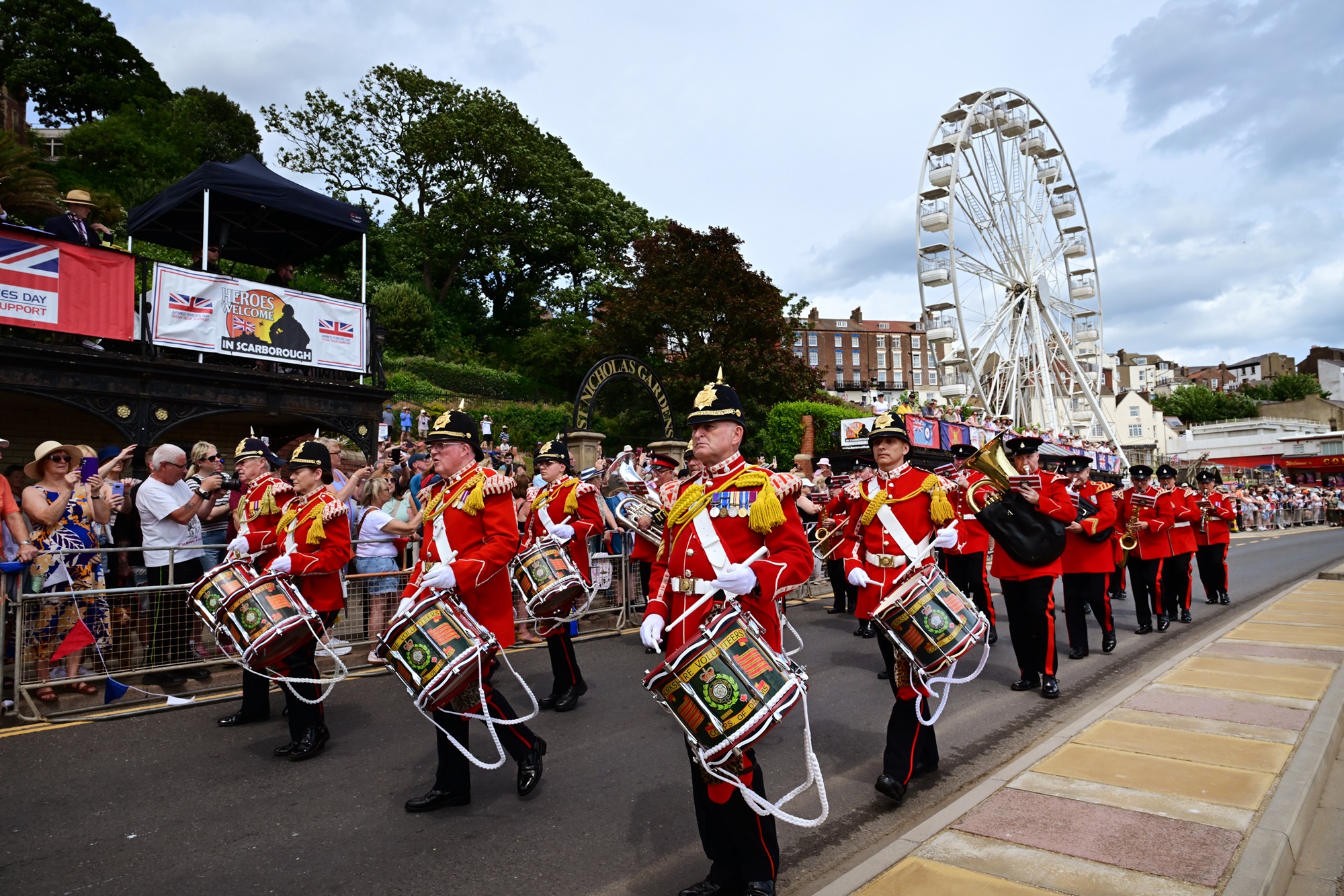The Yorkshire Volunteers Band at Scarborough Armed Forces Day