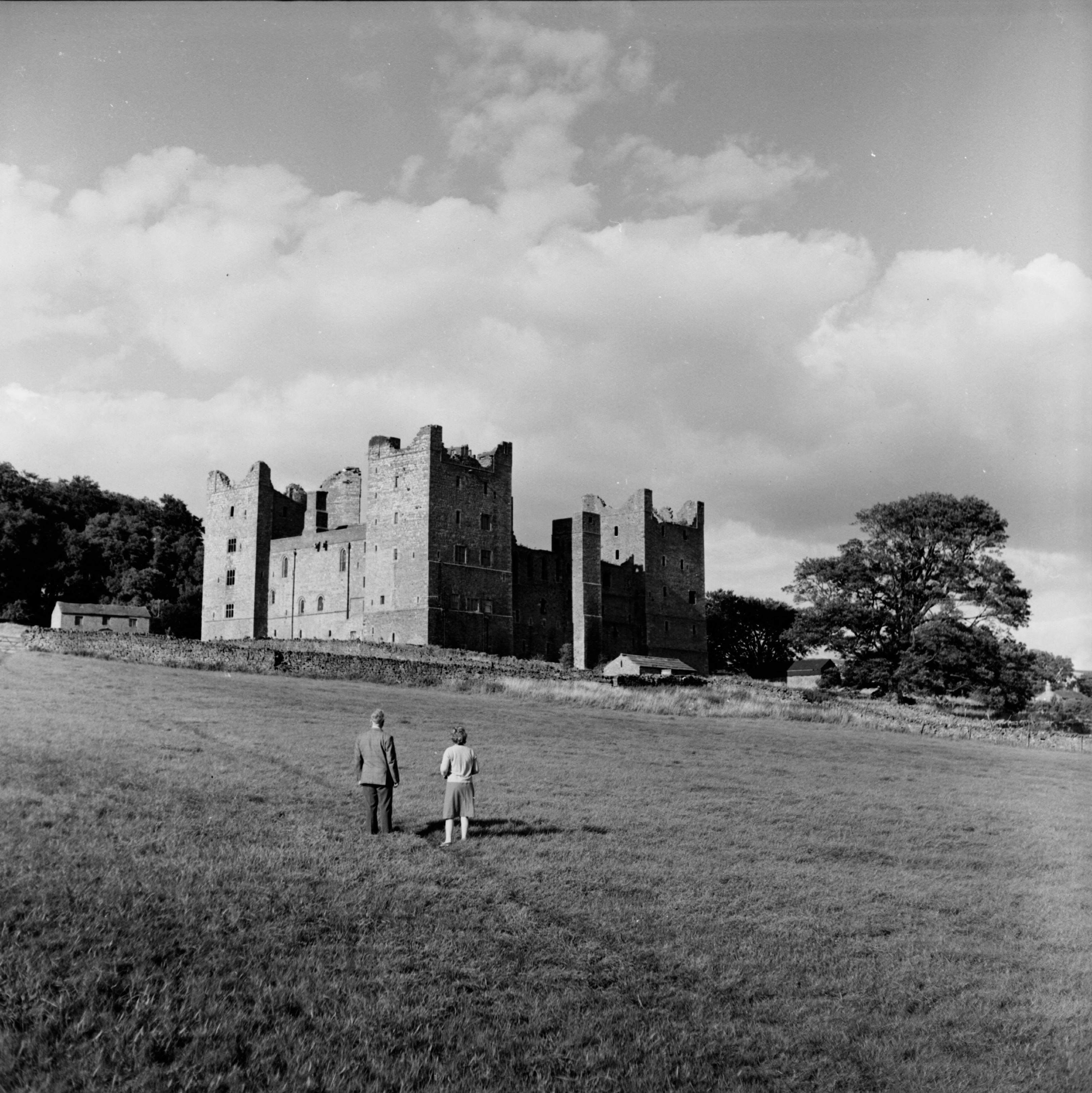 Bolton Castle in Wensleydale. Taken by local photographer Bertram Unné, active between 1940 and 1979.