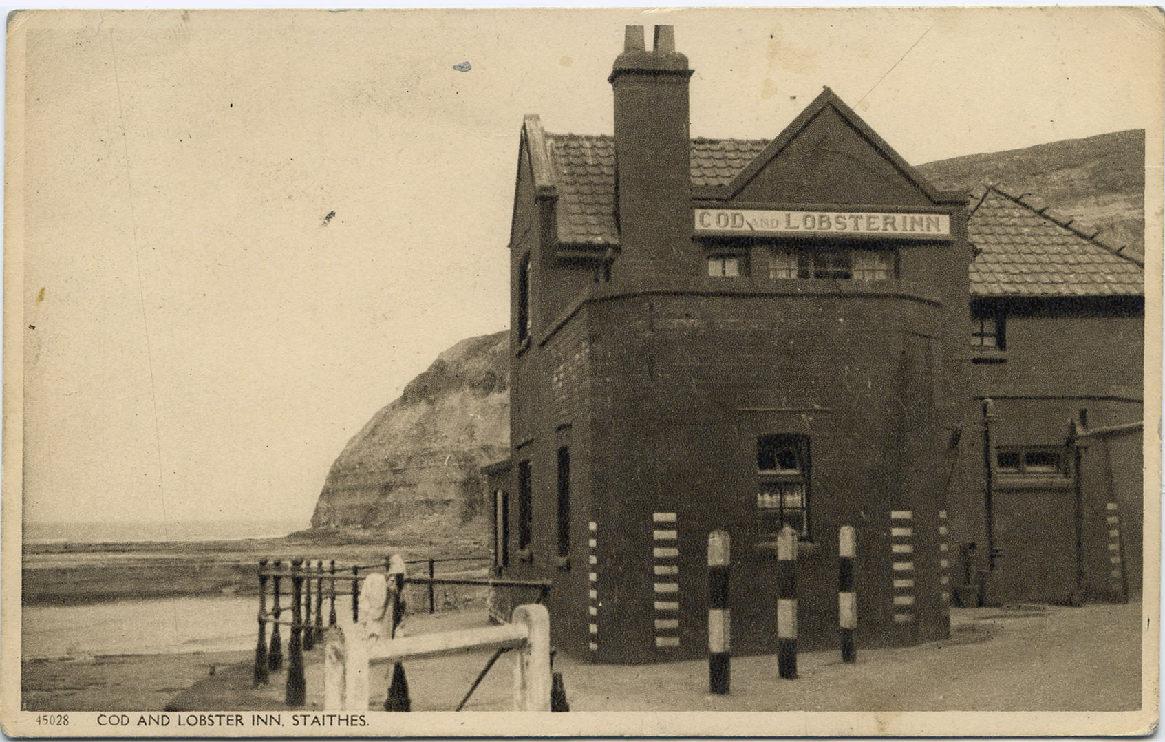 Coastal landmark: The Cod and Lobster Inn at Staithes, no date