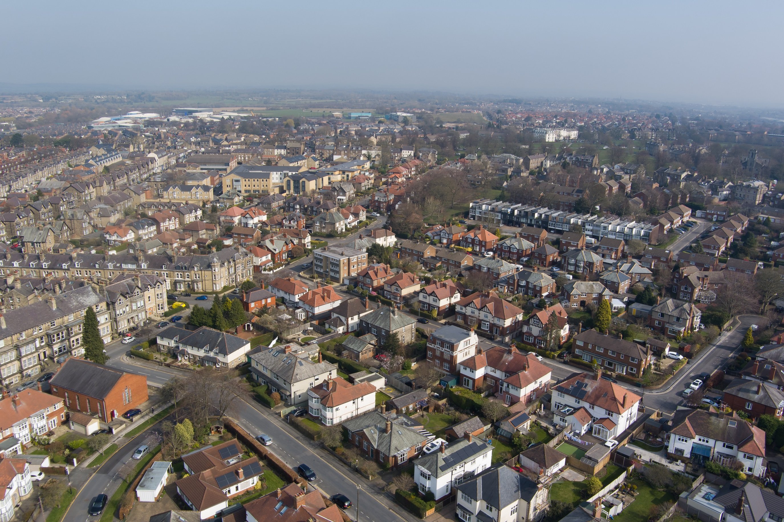 An aerial view of Harrogate