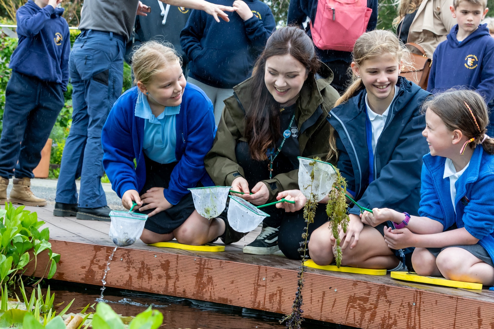 Children pond dipping