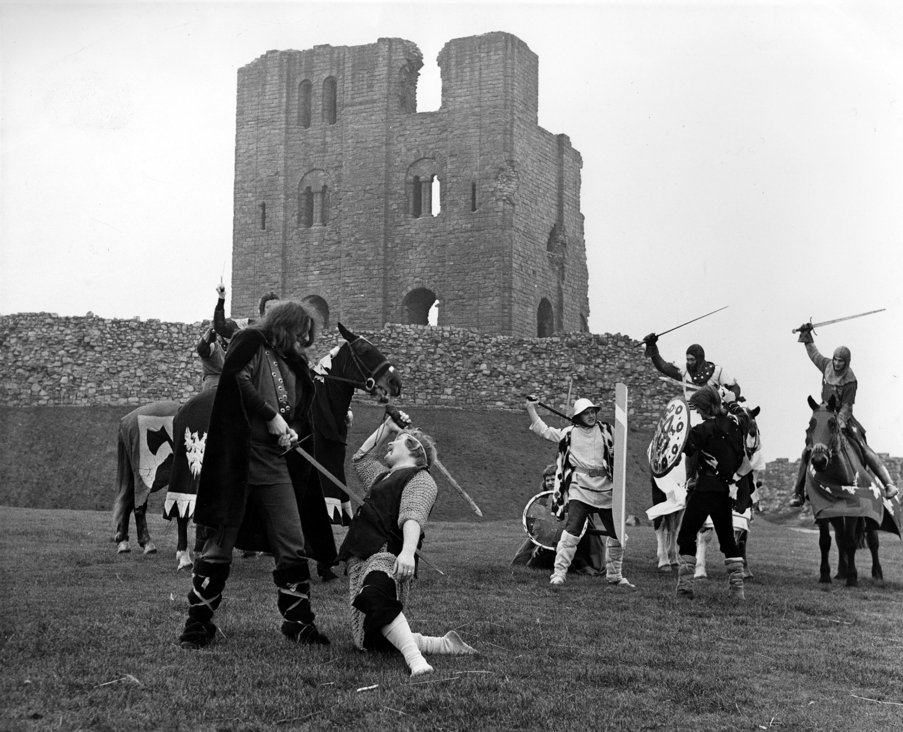 Jousting re-enactment at Scarborough Castle, no date