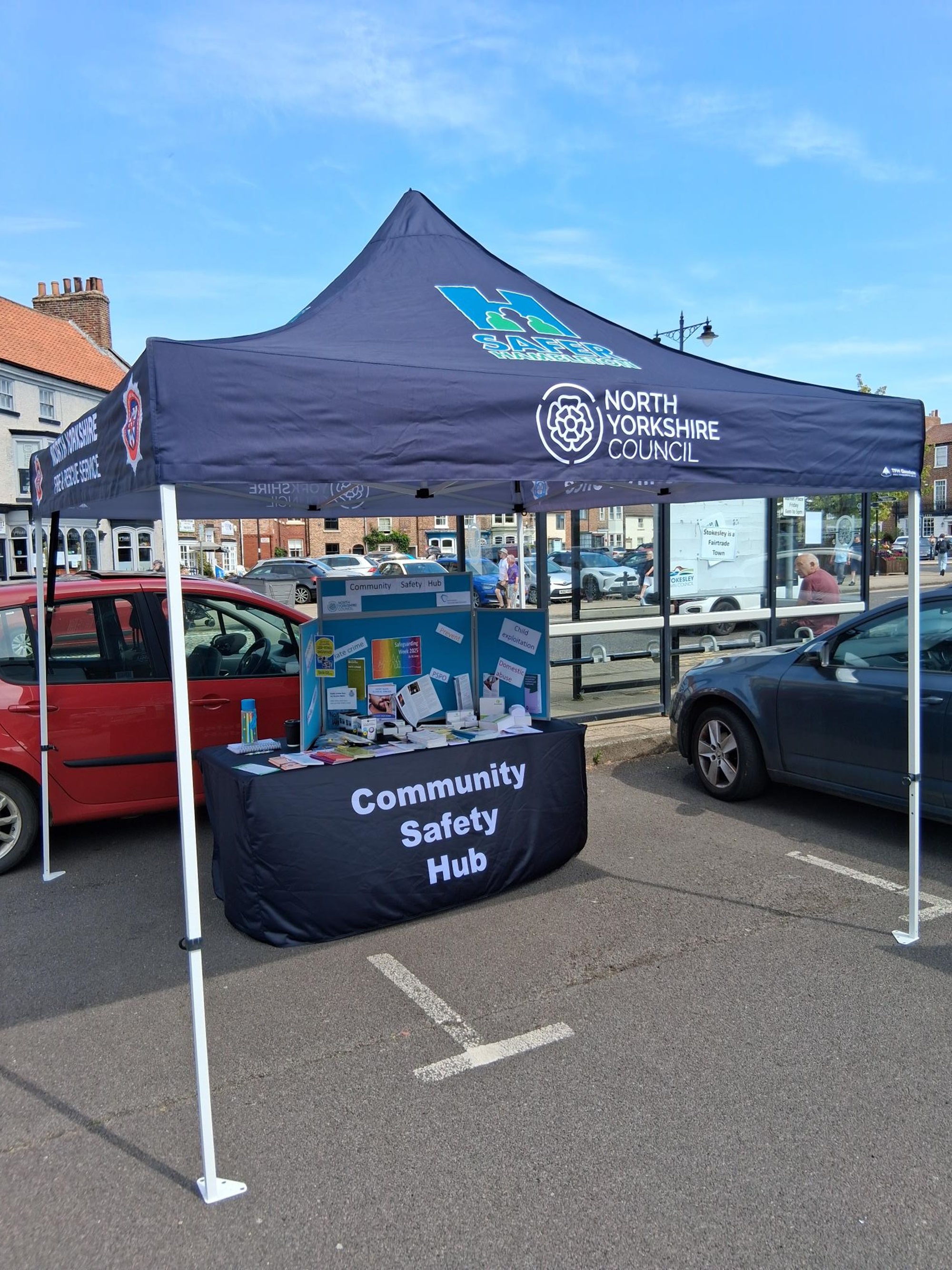 A Community Safety Hub stand