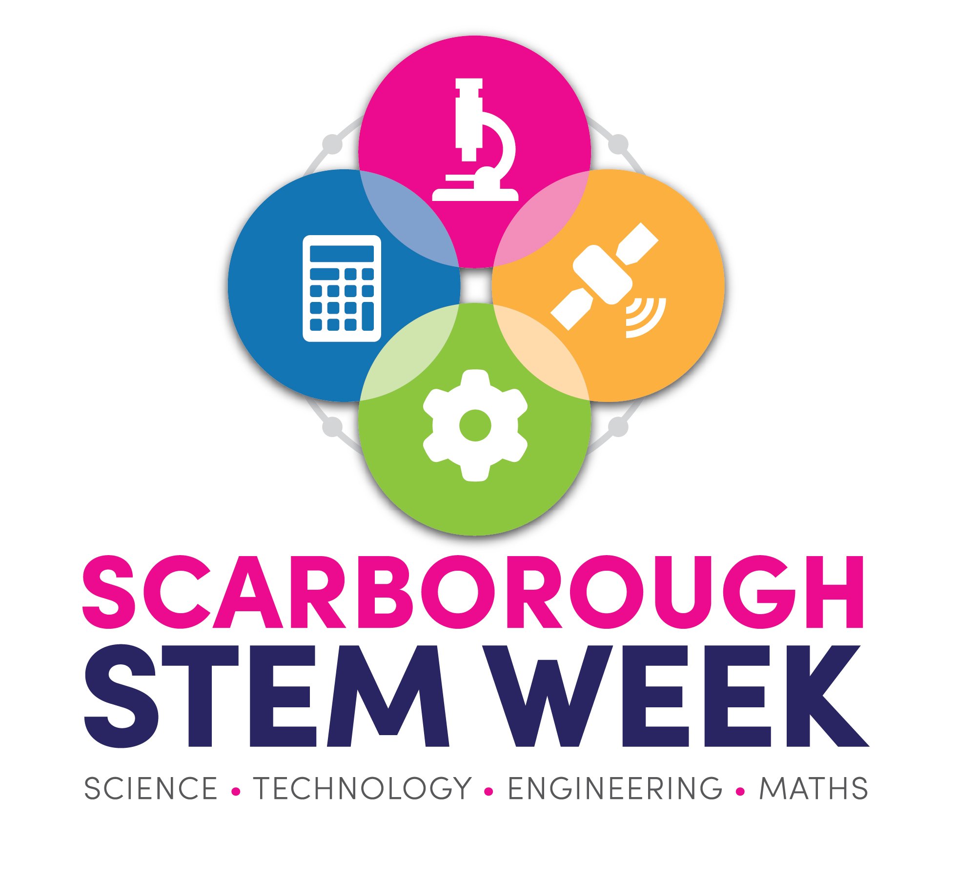 Scarborough Stem Week poster showing the Scarborough stem colourful logo
