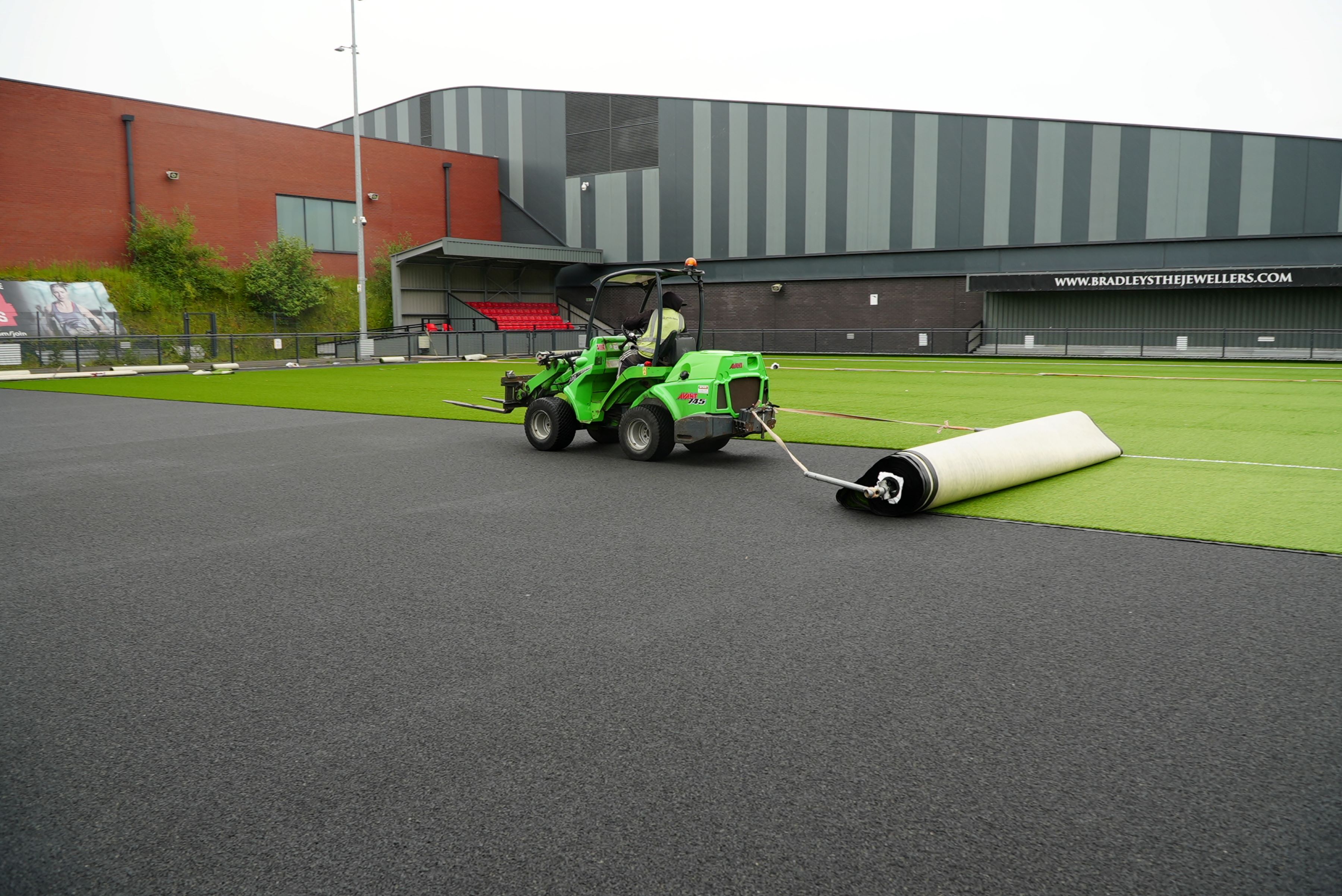 Repairs to the community football pitch at the Scarborough Sports Village