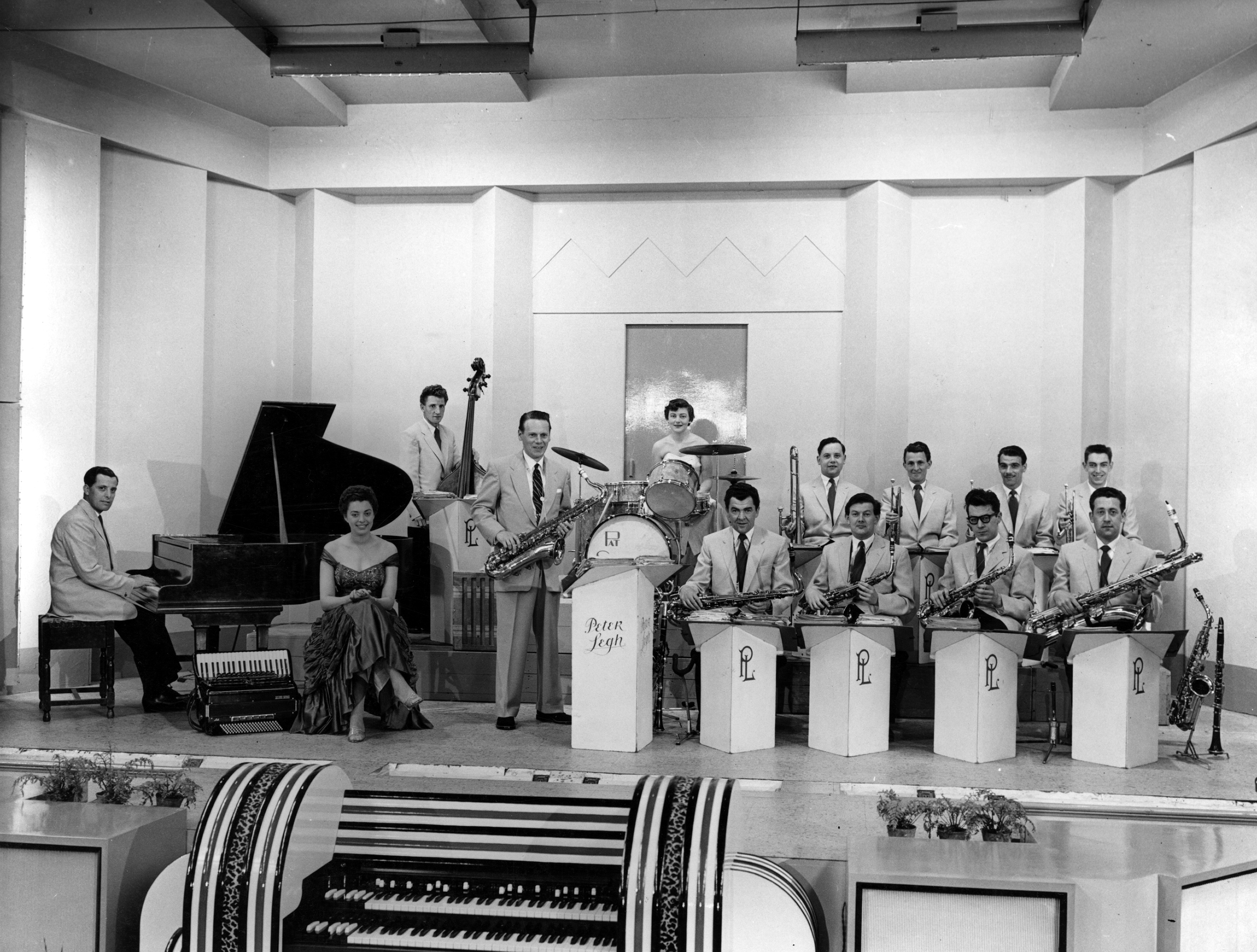 Peter Legh’s Dance Band is pictured at The Olympia in Scarborough in 1957.