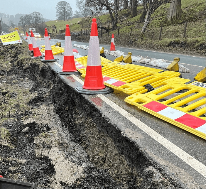 The A59 at Kex Gill