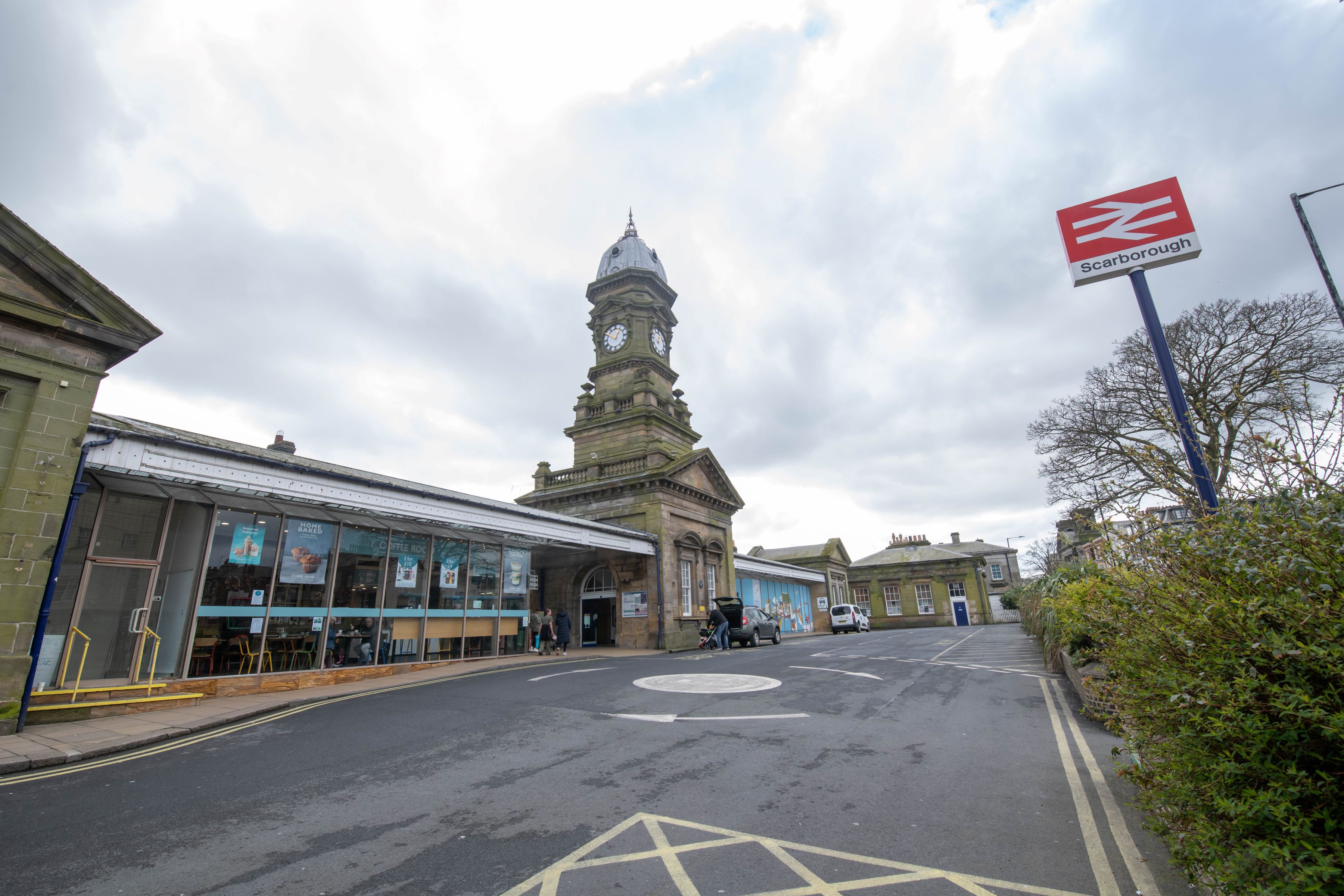 Outside Scarborough train station