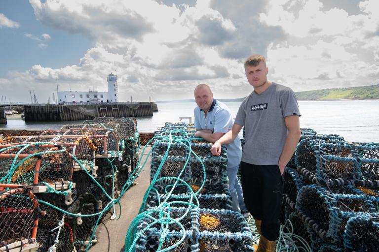 Shaun and Jack Wood from TG Wood, a fish merchant which is based on Scarborough’s West Pier. 