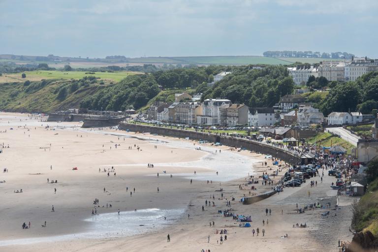 An aerial view of Filey