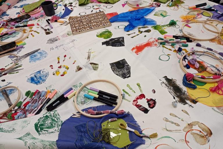 Art created by refugees