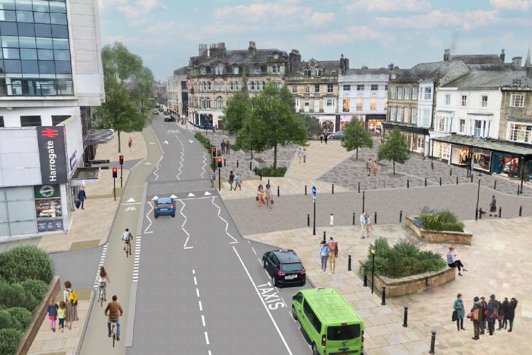 Artist impression of Station Parade in Harrogate