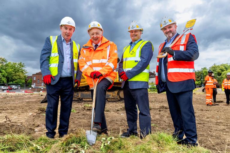 Four people at the Catterick development
