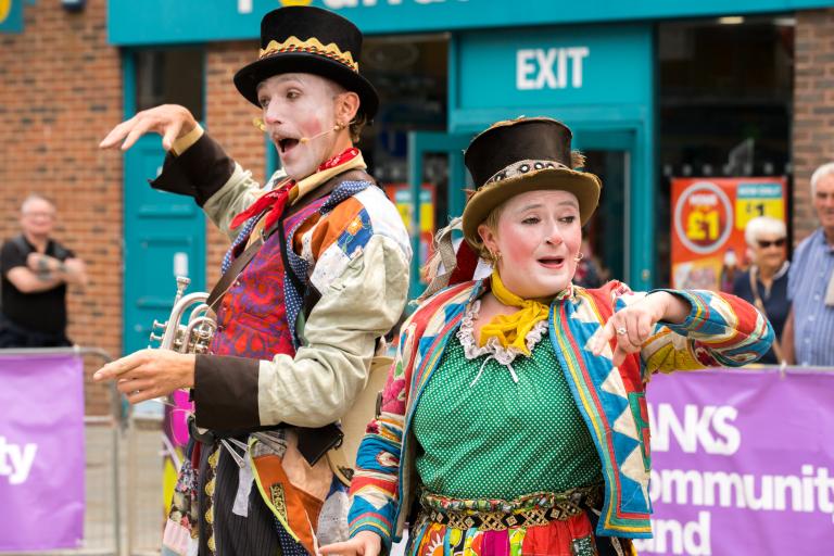 Performers take to Scarborough town centre as part of a previous Scarborough Streets event. 