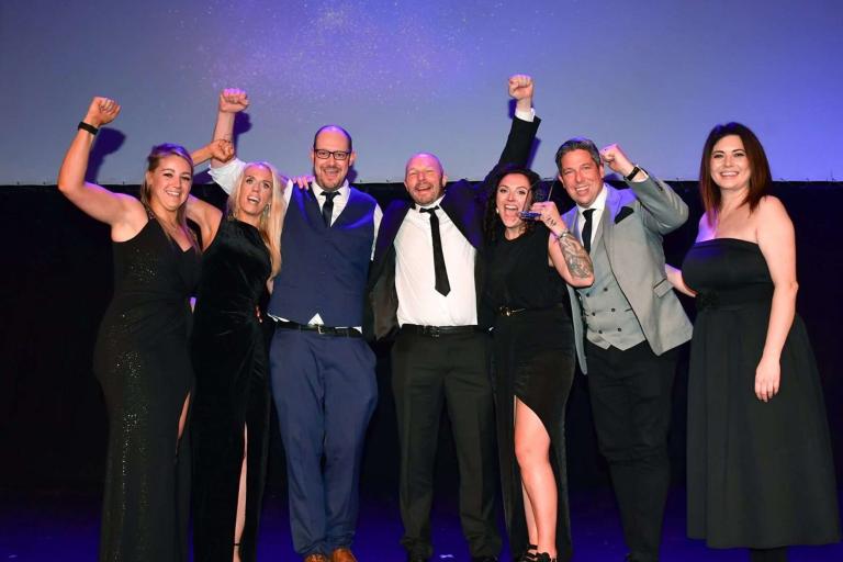 The Active North Yorkshire Harrogate team winning their award