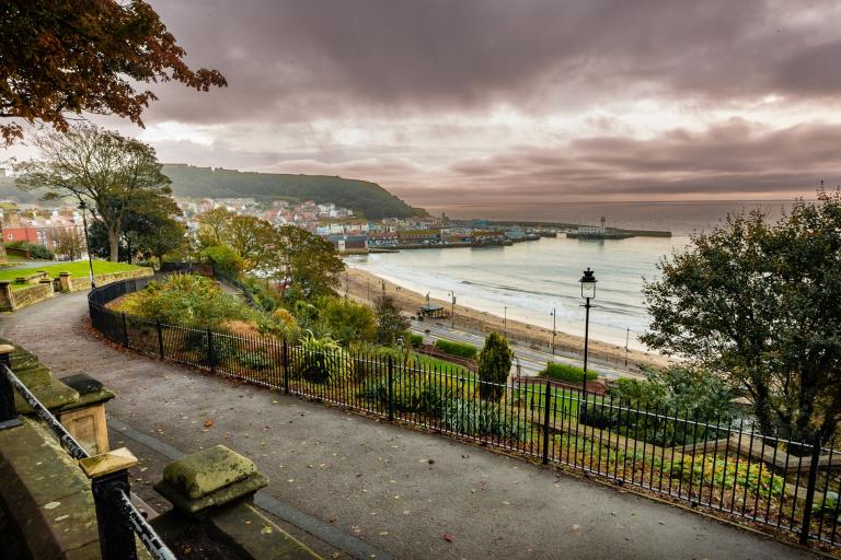 An aerial view of Scarborough’s South Bay.