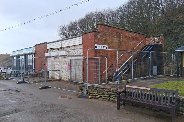  The exterior of the public conveniences on Royal Parade in Filey. The toilets and an adjacent café have been closed to the public after structural engineers identified serious structural issues at the site.