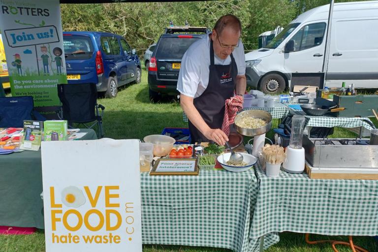 Nigel Brown cookery demo stall