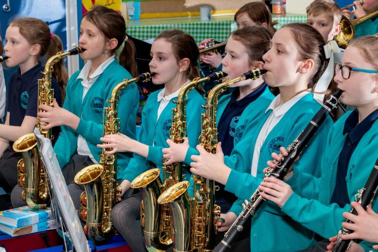 Children at North Yorkshire music school