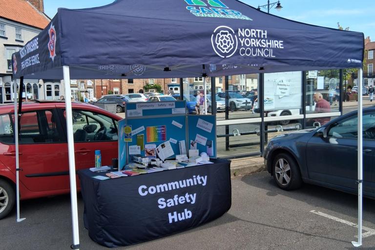 A Community Safety Hub stand
